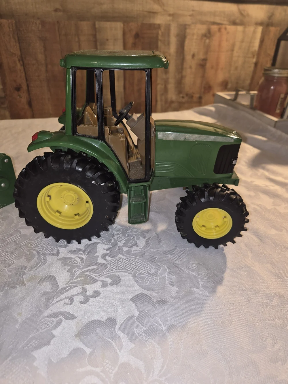 John Deere Green & Yellow Kids Tractor Toy with Front Loader